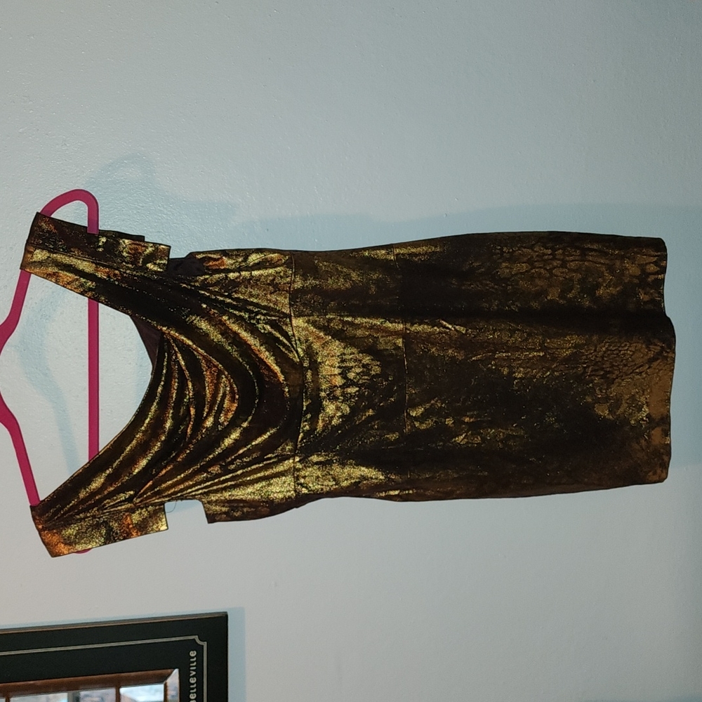 Sz 4 Halo Metallic Dress NWOT